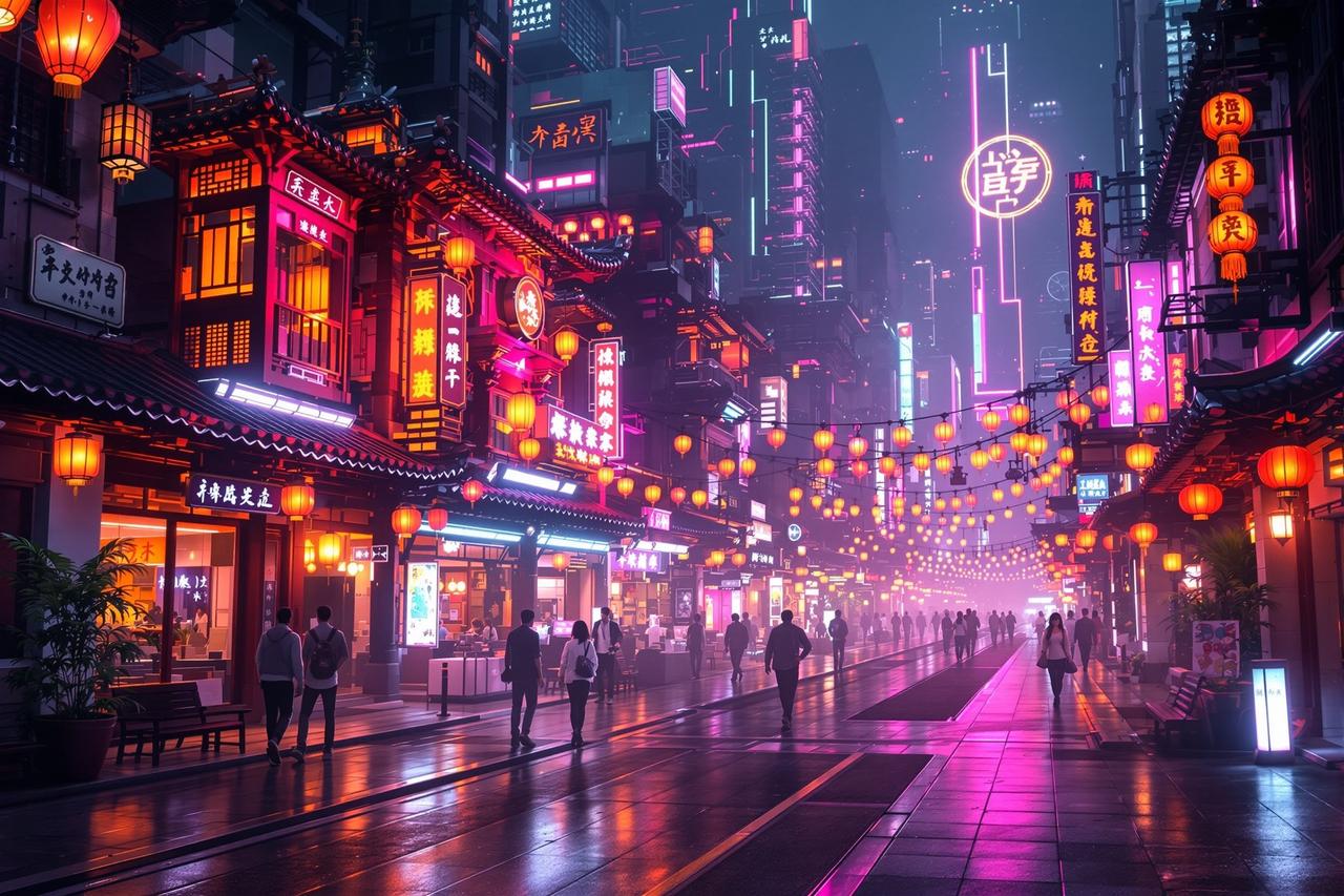 桃色影视-赛博朋克美学：当东方遇见未来